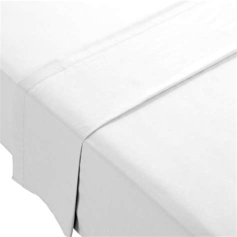 Flat Sheet 200tc 100 Cotton Percale White Sheraton Textiles