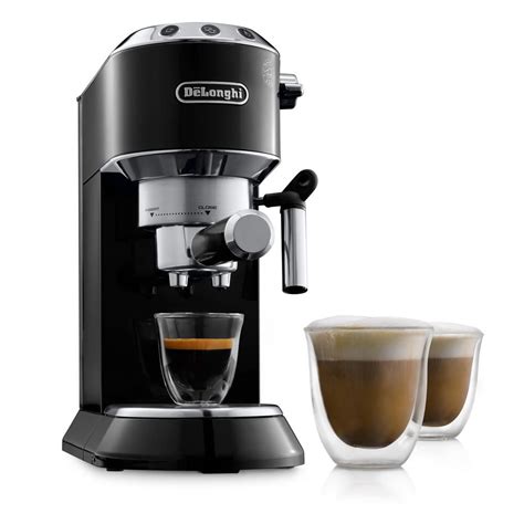 DeLonghi Dedica 15 Bar Black Stainless Steel Slim Espresso Machine And