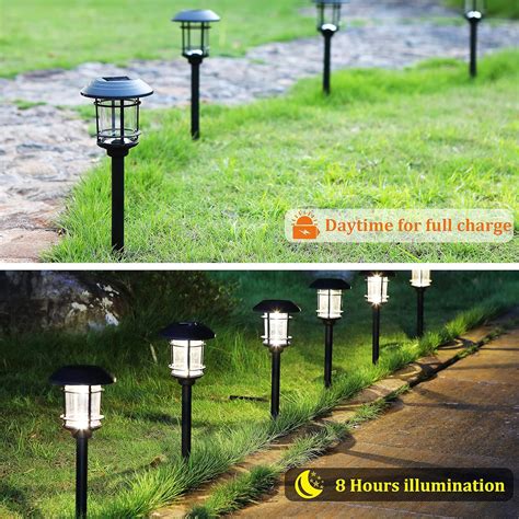 Maggift Lumen Solar Powered Pathway Lights Pack Outdoor Landscape