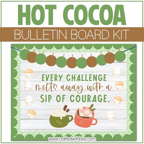Winter Hot Cocoa Bulletin Board Kit Door Classroom Decor January