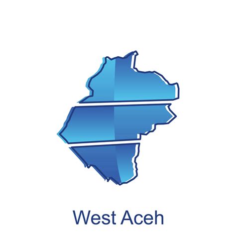 Map City Of West Aceh Vector Design Template Indonesia Map With States