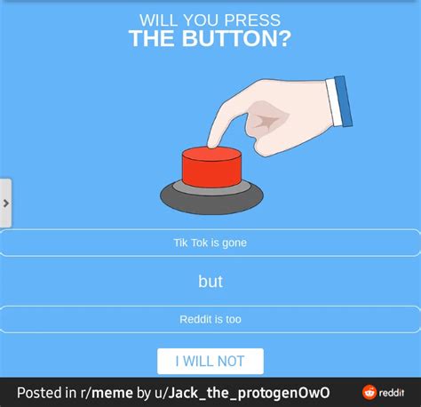 Will You Press The Button Meme Template Rmemetemplatesofficial