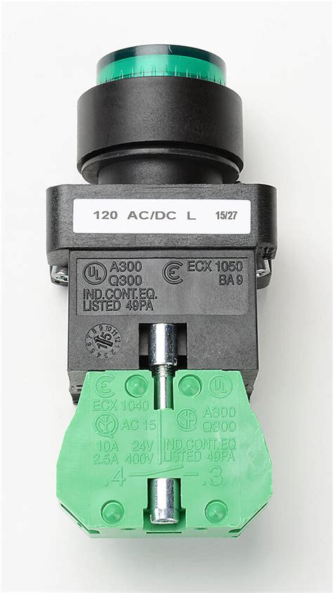 Mm Pushbutton Momentary Green Ip Pn Gcx L