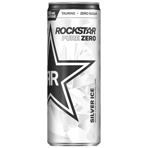 Buy Rockstar Pure Zero Silver Ice Energy Drink Sleek Can Oz Pk