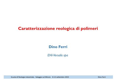 PDF Caratterizzazione Reologica Di Polimeri DOKUMEN TIPS