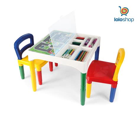 Mesinha Didática Infantil Poliplac 2 Cadeiras E 6 Adesivos R 149 90