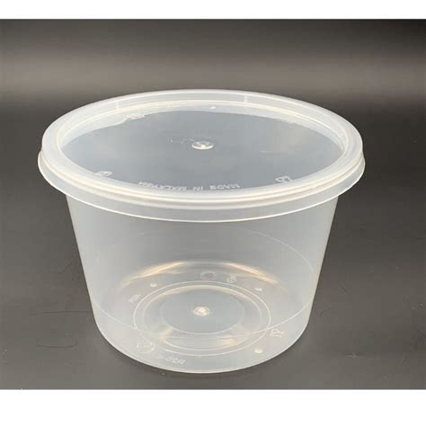 Oz Round Container With Lid Sets Oz Disposable Plastic Food