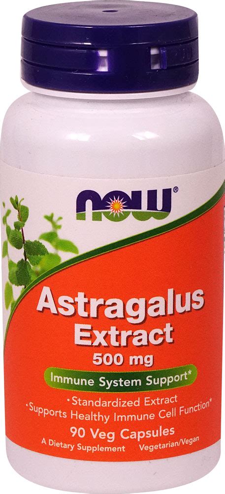 NOW Astragalus Extract 500 Mg 90 Veg Capsules Vitacost