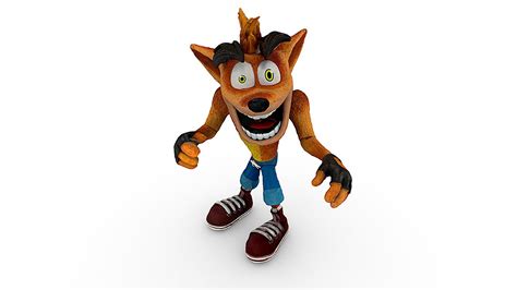 Crash Bandicoot D Scan Object Masking Test D Model By