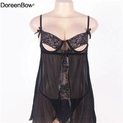 Sexy Woman Lace Camisoles Tanks Solid Black Elastic Mesh Bowknot Lover