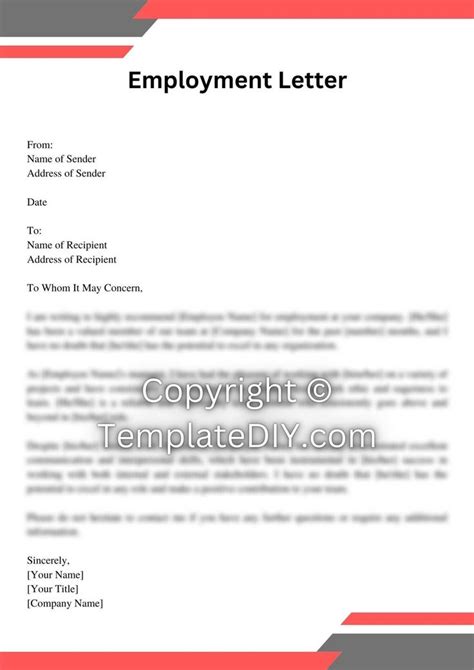 Employment Recommendation Letter Sample In Pdf Word