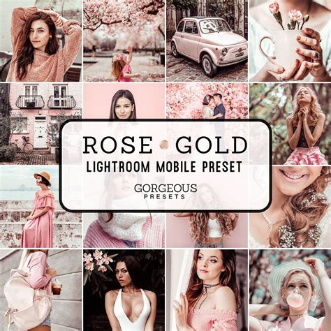 Mobile Lightroom Preset ROSE GOLD Lightroom Warm Pink Preset Lightroom