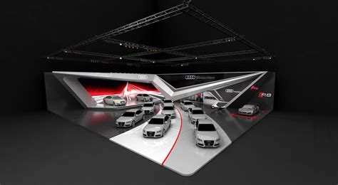 Trade Show Display with Centered Car Showroom