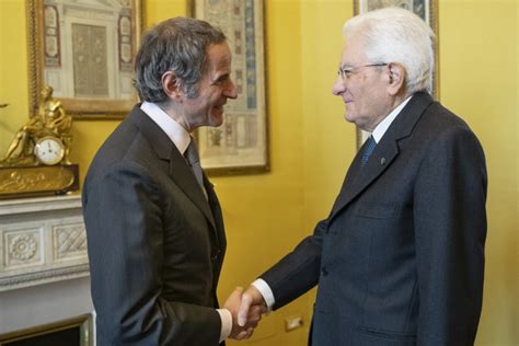 Il Presidente Mattarella Ha Ricevuto Al Quirinale Rafael Mariano Grossi