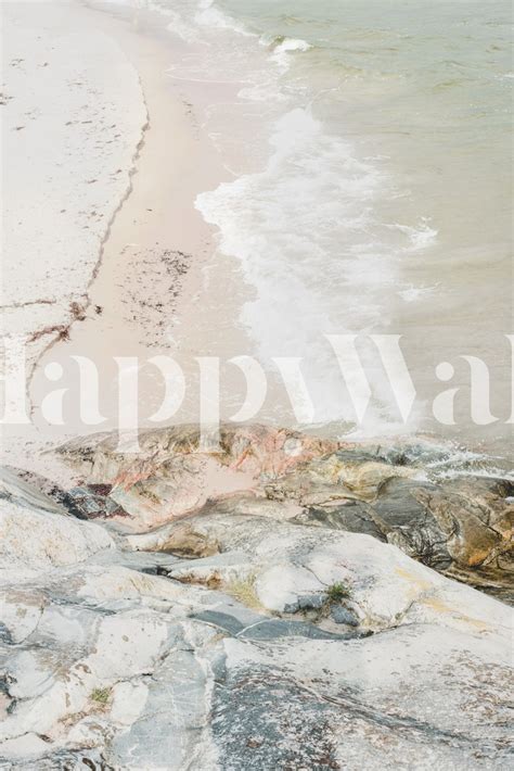 Waves and Rocks wallpaper - Happywall