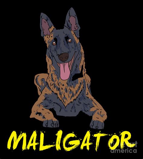 Maligator Malinois Belgian Shepherd Dog Owner Digital Art By Sandra Frers