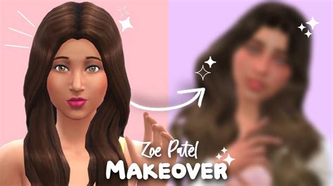 Giving Zoe Patel A Juicy Makeover The Sims 4 Cas Youtube