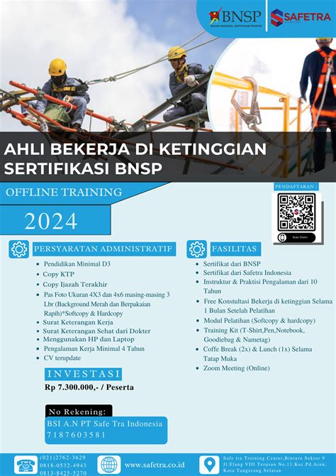 Pelatihan Ahli K Berkerja Di Ketinggian Sertifikasi Bnsp