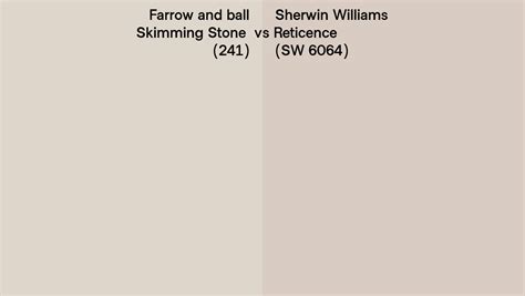 Farrow And Ball Skimming Stone 241 Vs Sherwin Williams Reticence Sw