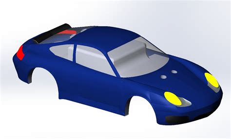 车、汽车、玩具车、汽车模型3d Printable Rc Car Porsche Shell Body 1snapshot6