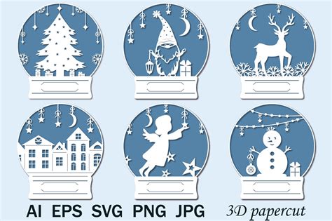 Bundle Snow Globe SVG Graphic By Lesinka Creative Fabrica