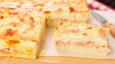 Pastel de bacon queso y jamón york receta deliciosa y fácil de hacer