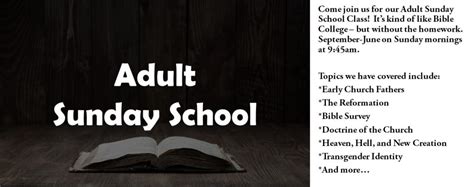 Adult Sunday School | Calvary Gospel Church Blind River