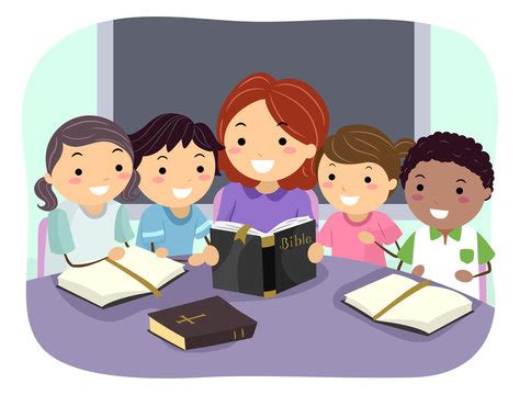 Kids Reading Bible Clipart