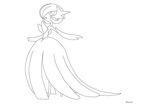 Coloriage M Ga Gardevoir Pokemon Imprimer