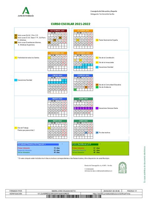 Calendario Escolar Delegaci N Educaci N Sevilla