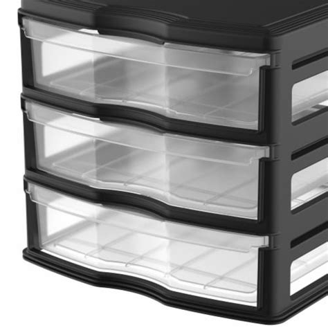 Life Story 3 Drawer Stackable Shelf Organizer Plastic Storage Drawers