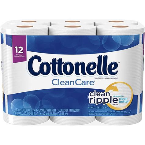 Cottonelle CleanCare Big Roll Toilet Paper (Pack of 12 Rolls), Bath ...