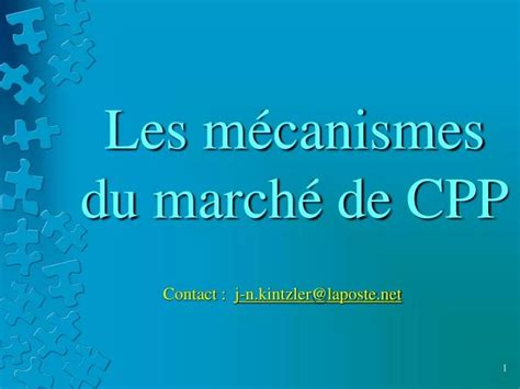 PPT Les mécanismes du marché de CPP PowerPoint Presentation free