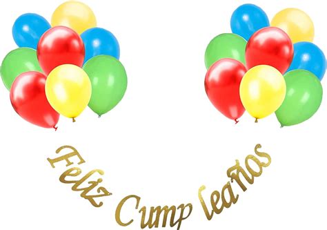 Amazon Liked Feliz Cumpleanos Gold Glitter Banner Birthday