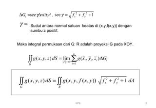 Integral Permukaan Kalkulus Peubah Banyak Ppt