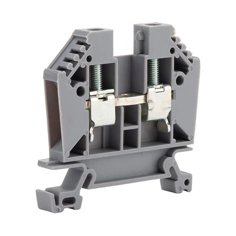 Screw Single Level Feedthrough Terminal Block Pk Gray Awg