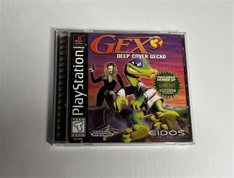 Gex 3 Deep Cover Gecko Item Box And Manual Playstation