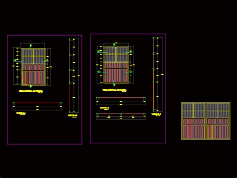 Puerta Metalica En Autocad Librer A Cad