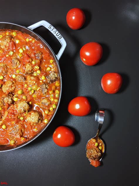 Spanische Hackb Llchen In Tomatensaucealbondigas Tapas Backen Mit