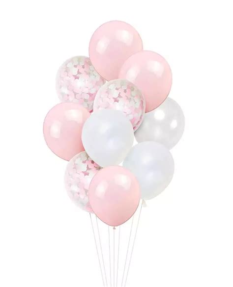 Pink and White Balloons Baby Shower Balloons Girls Baby | Etsy