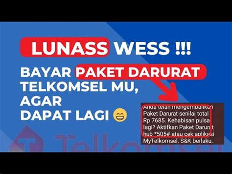 Cara Bayar Paket Darurat Telkomsel 2024 YouTube