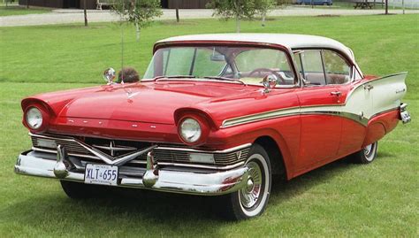 1957 Canadian Ford Meteor Rideau 500 Four Door Hardtop in Red