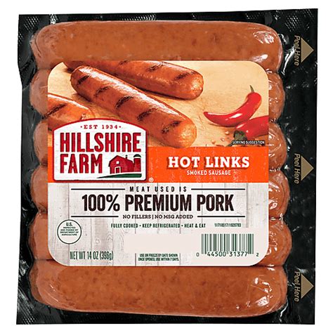 Hillshire Farm Hot Links Smoked Sausage 14 Oz Smoked Larry S Super