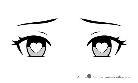 How to Draw Anime "Love Eyes" (With Hearts) - AnimeOutline