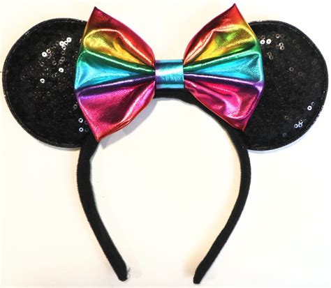 Rainbow Disneyland Ears Rainbow Minnie Mouse Ears Happy Pride Sequin