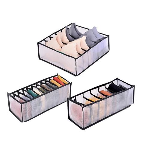 Organizador De Roupas Intimas E Meias Kit Com 3 Unidades Modernlar