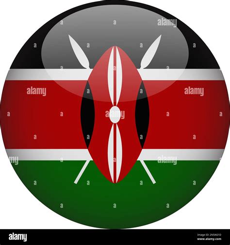 Kenya 3d Rounded Flag Icon Button Vector Stock Vector Image And Art Alamy