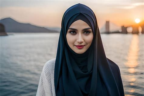 Premium Ai Image A Beautiful Asian Muslim Woman Wearing Hijab