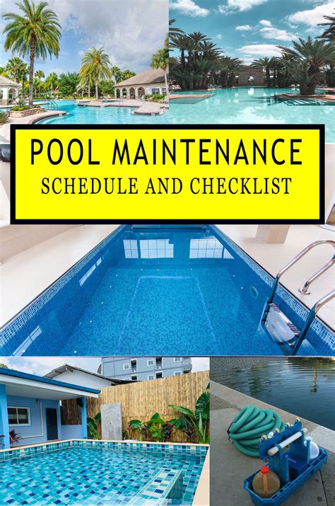 Pool Maintenance Schedule And Checklist Pool Maintenance Swimming