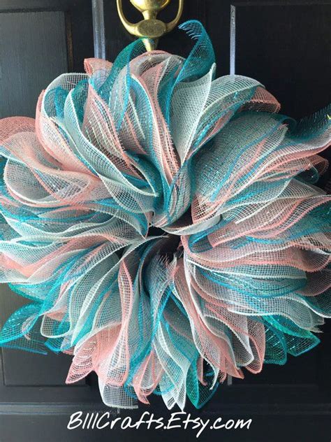 Large Made To Order Wreath Ruffle Mesh Wreath Wall Decor Etsy Mesh